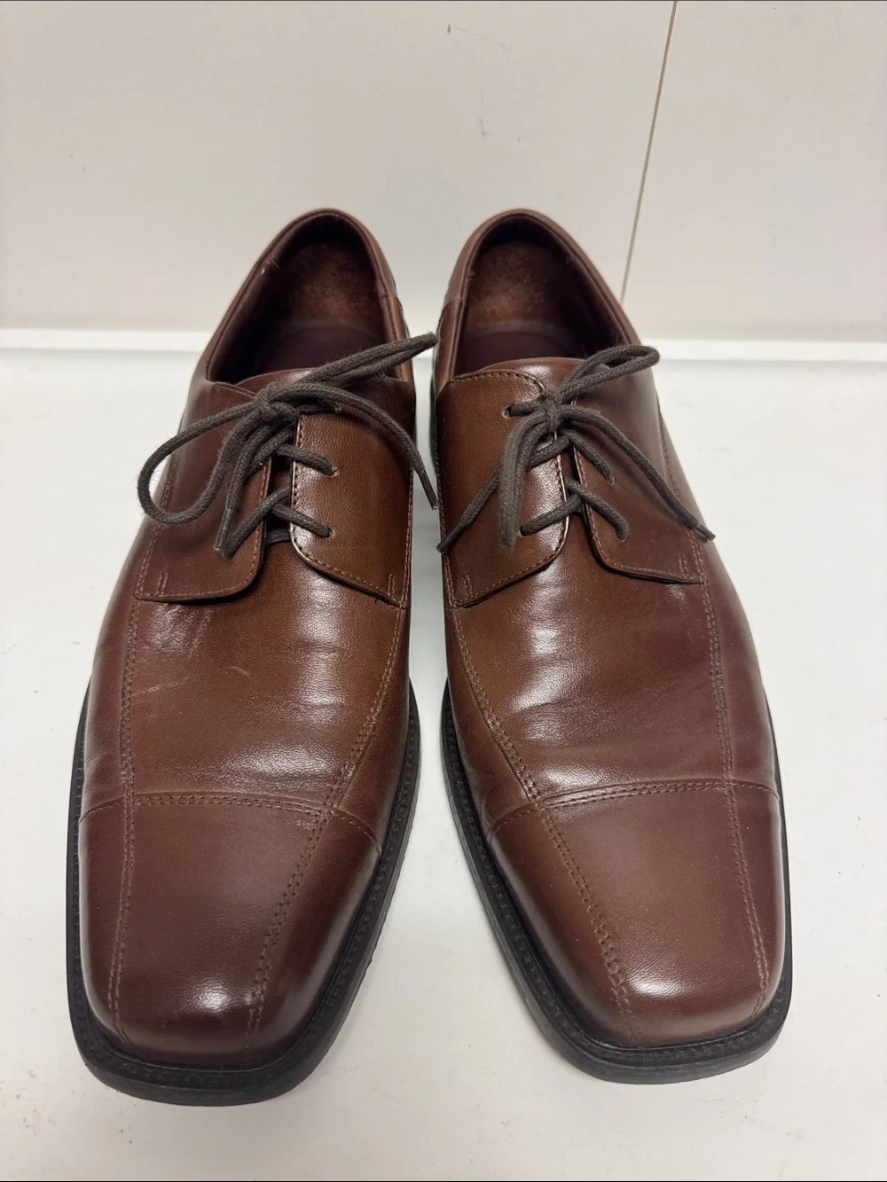 Johnston & Murphy Capla Mahogany Men's Leather Derby Oxfords